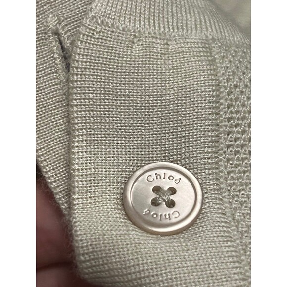 Chloé silk cashmere blend collared polo knit top - Picture 4 of 6